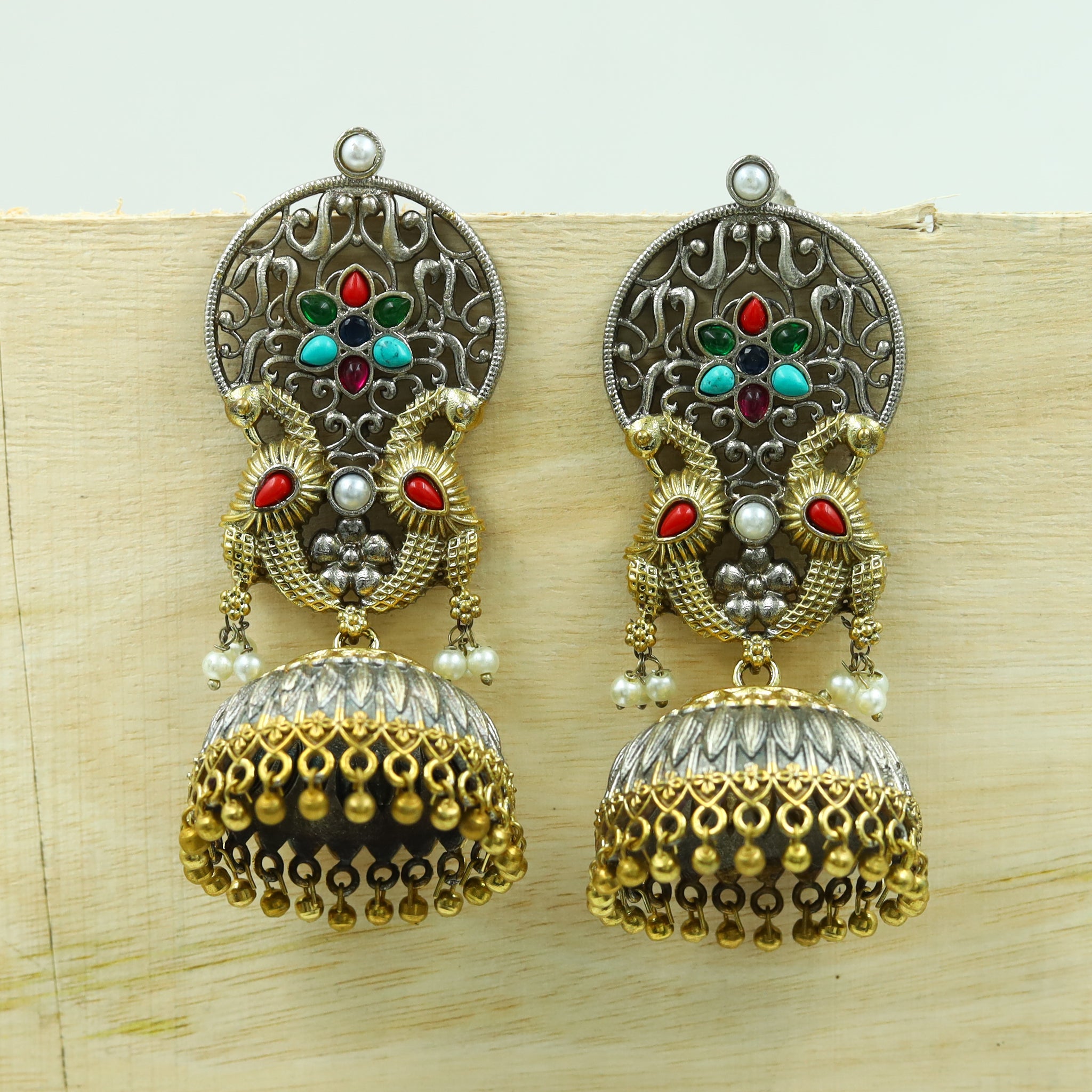 Jhumki Oxidized Earring 12636-28