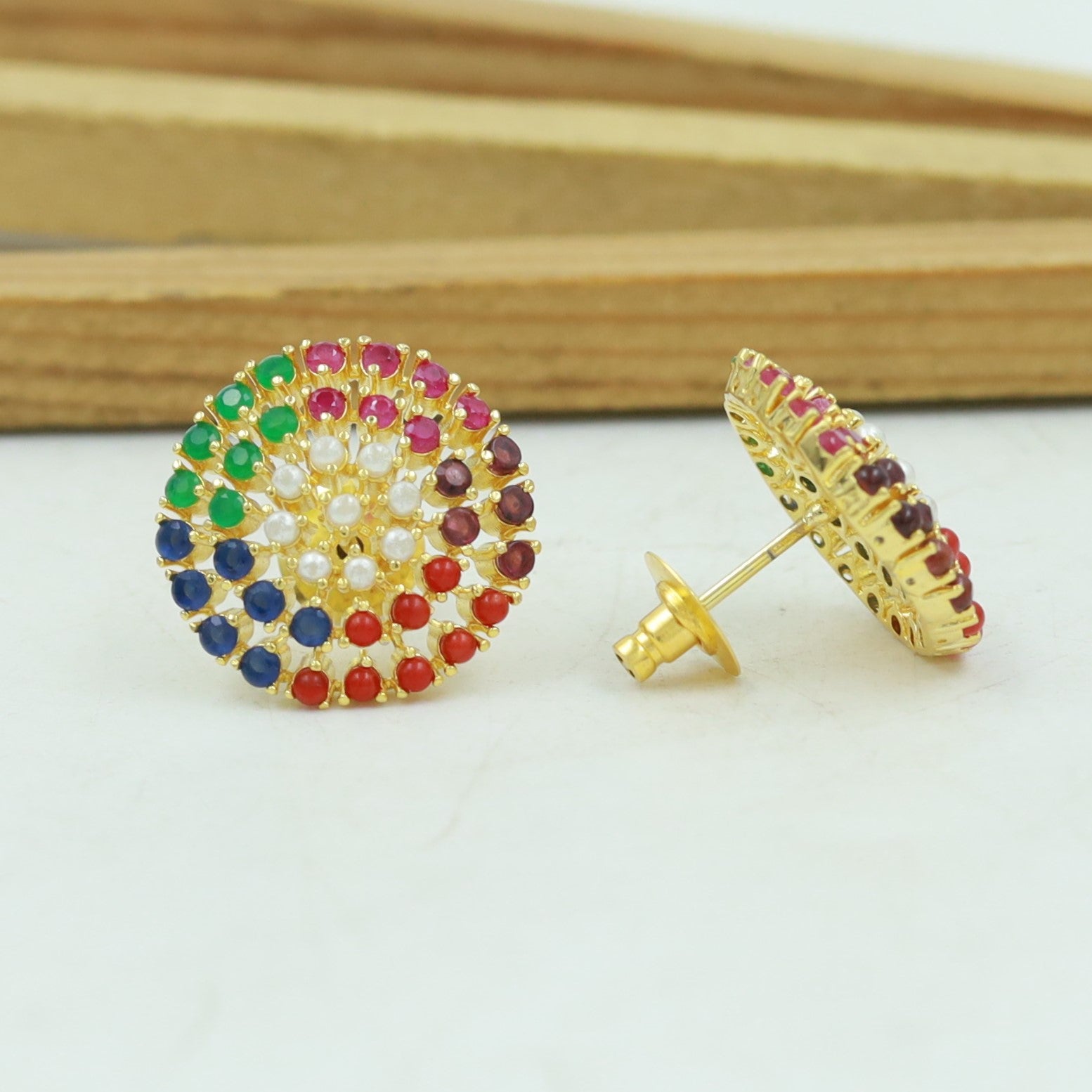 Tops/Studs Jadau Earring 16971-48