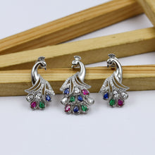 Pure 925 Hallmarked Silver Peacock Pendant Set 14409-22