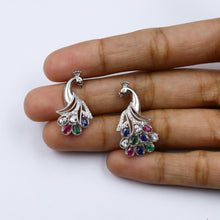 Pure 925 Hallmarked Silver Peacock Pendant Set 14409-22