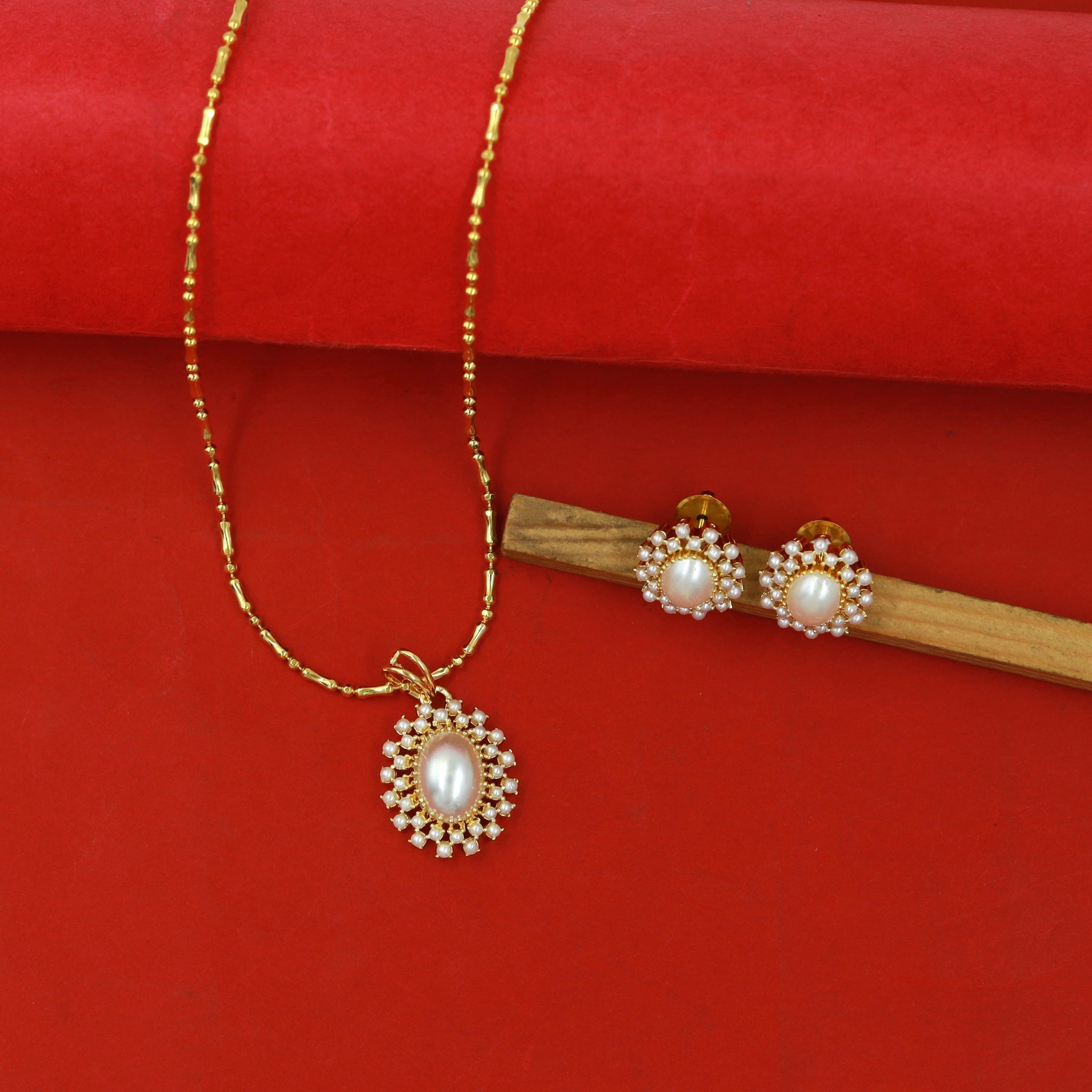Light Jadau Pendant Set 16980-48