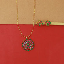 Traditional Jadau Pendant Set 16991-48
