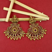 Elegant Ruby Temple Earring