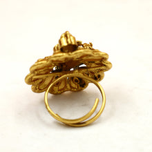 Antique Gold Finish Temple Ring 5916-31