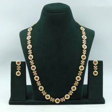Long Neck Jadau Necklace Set 17019-48