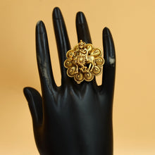 Antique Gold Finish Temple Ring 5916-31