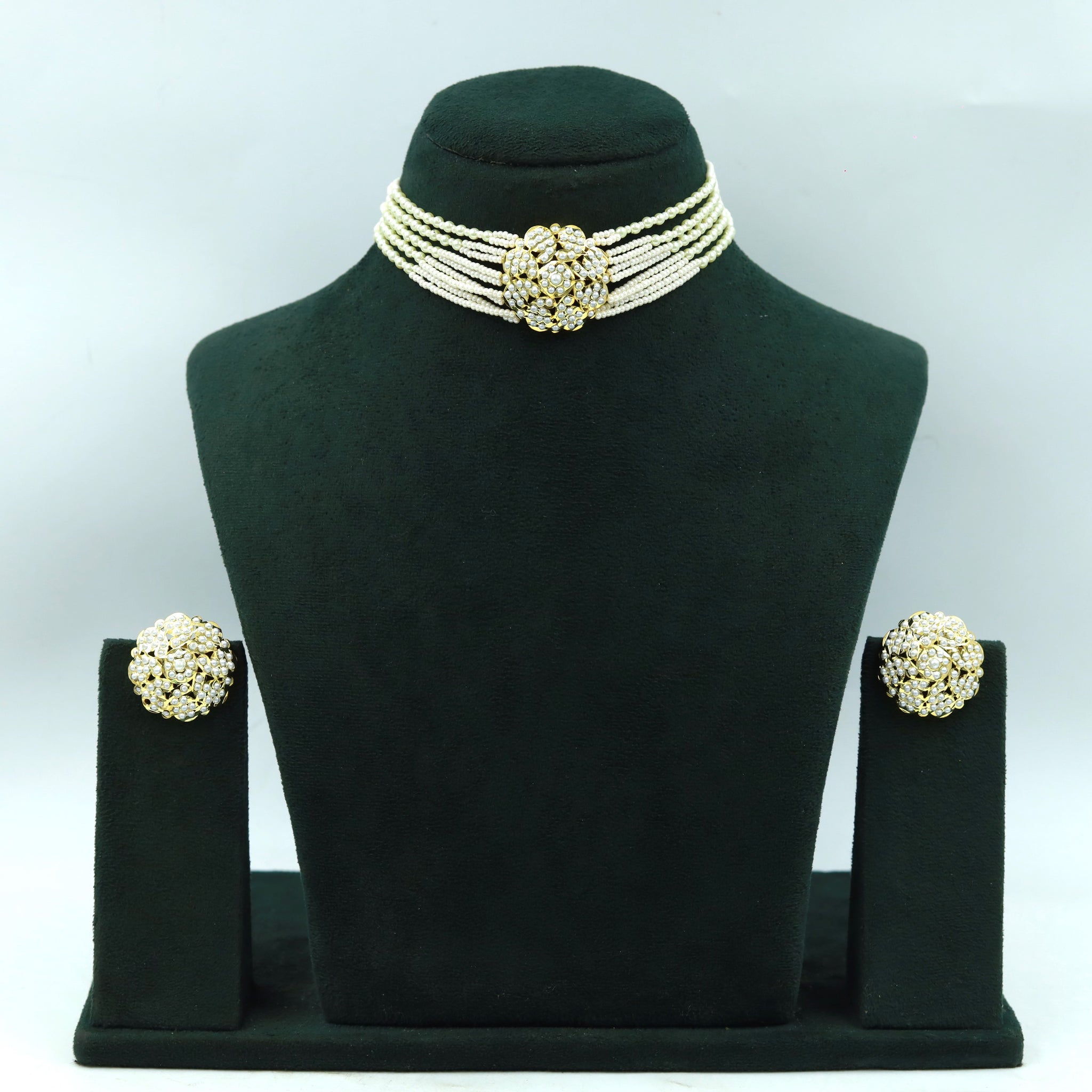 Choker Jadau Necklace Set 17006-48