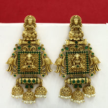 Designer Green Temple Earring 15579