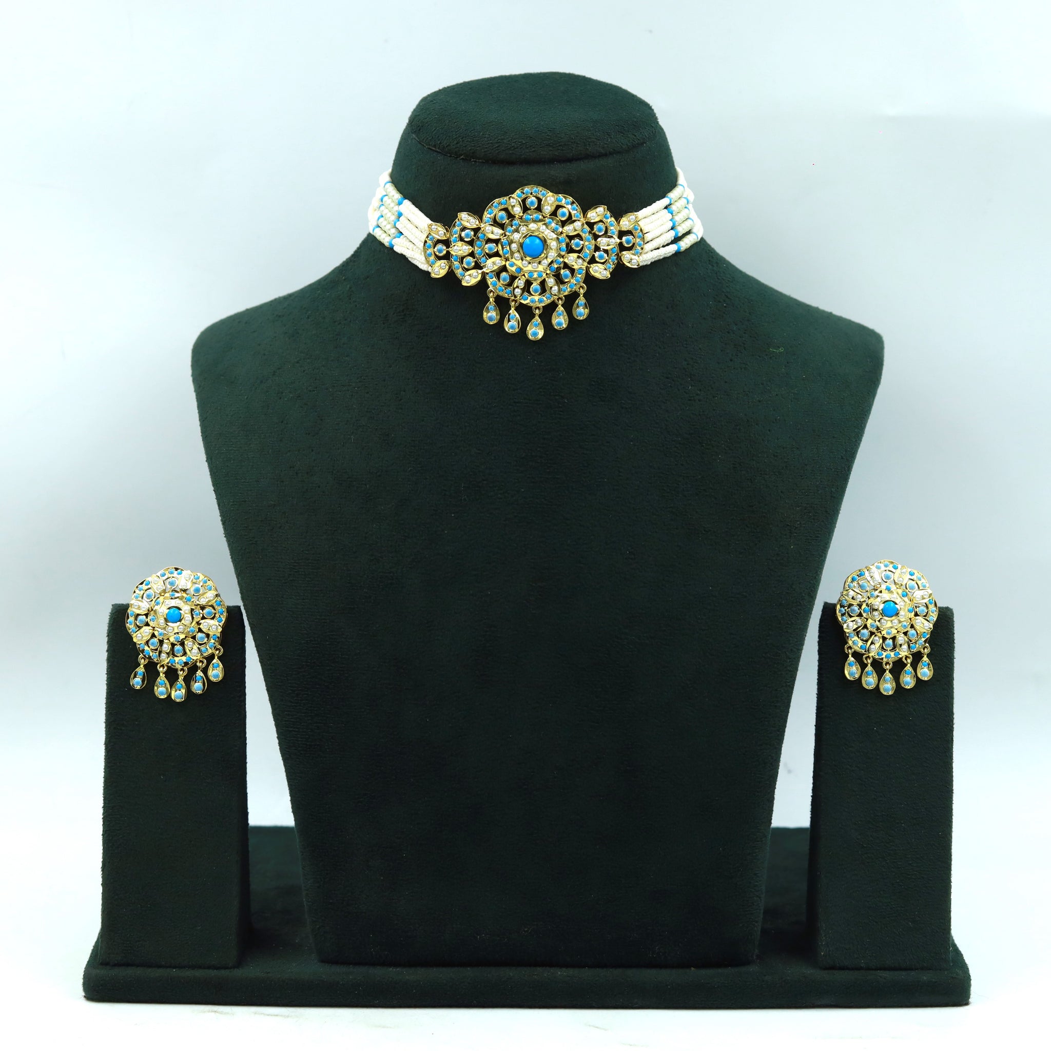 Choker Jadau Necklace Set 17013-48