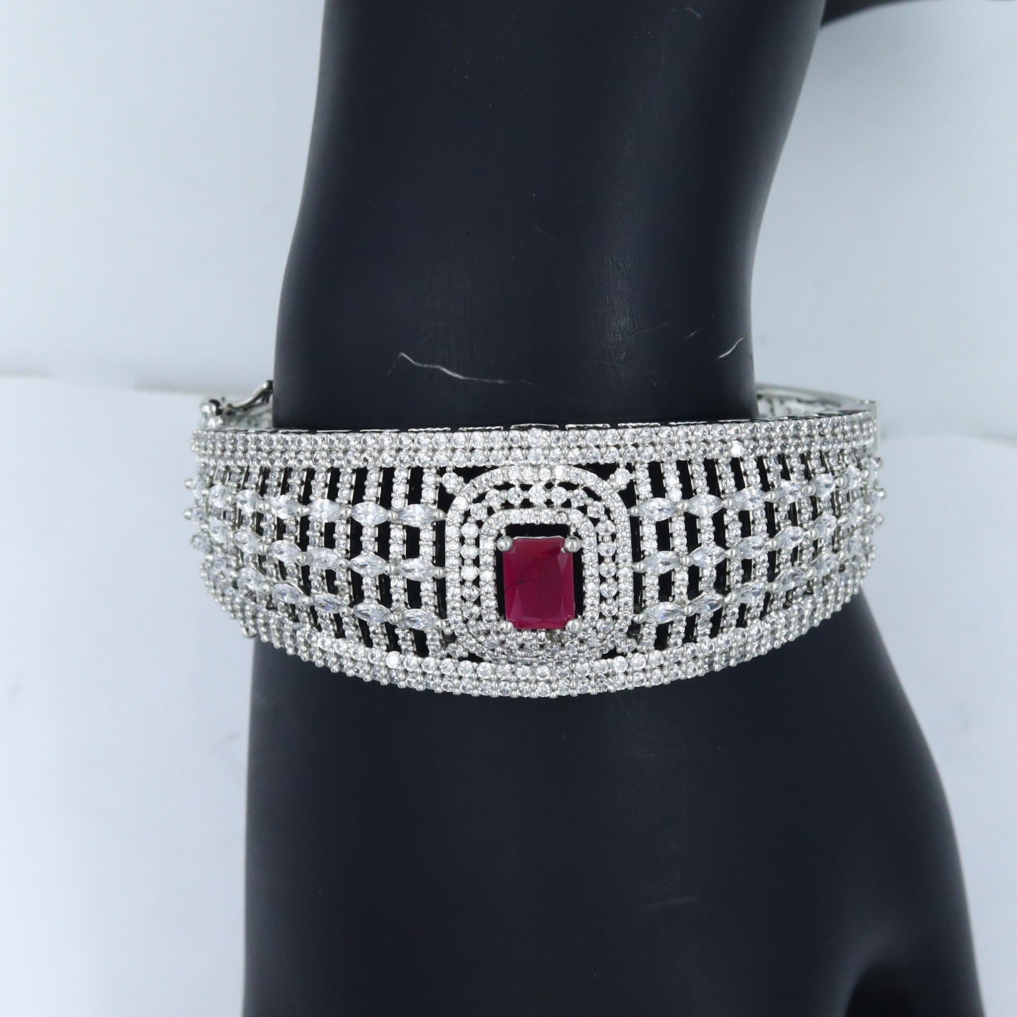 Silver Plated Zircon/AD Bracelet 4081-69