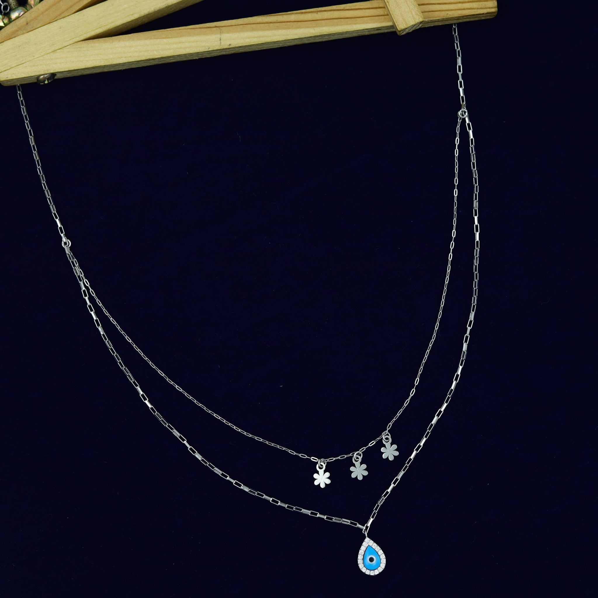 Pure 925 Hallmarked Silver Pendant Set 14458-22