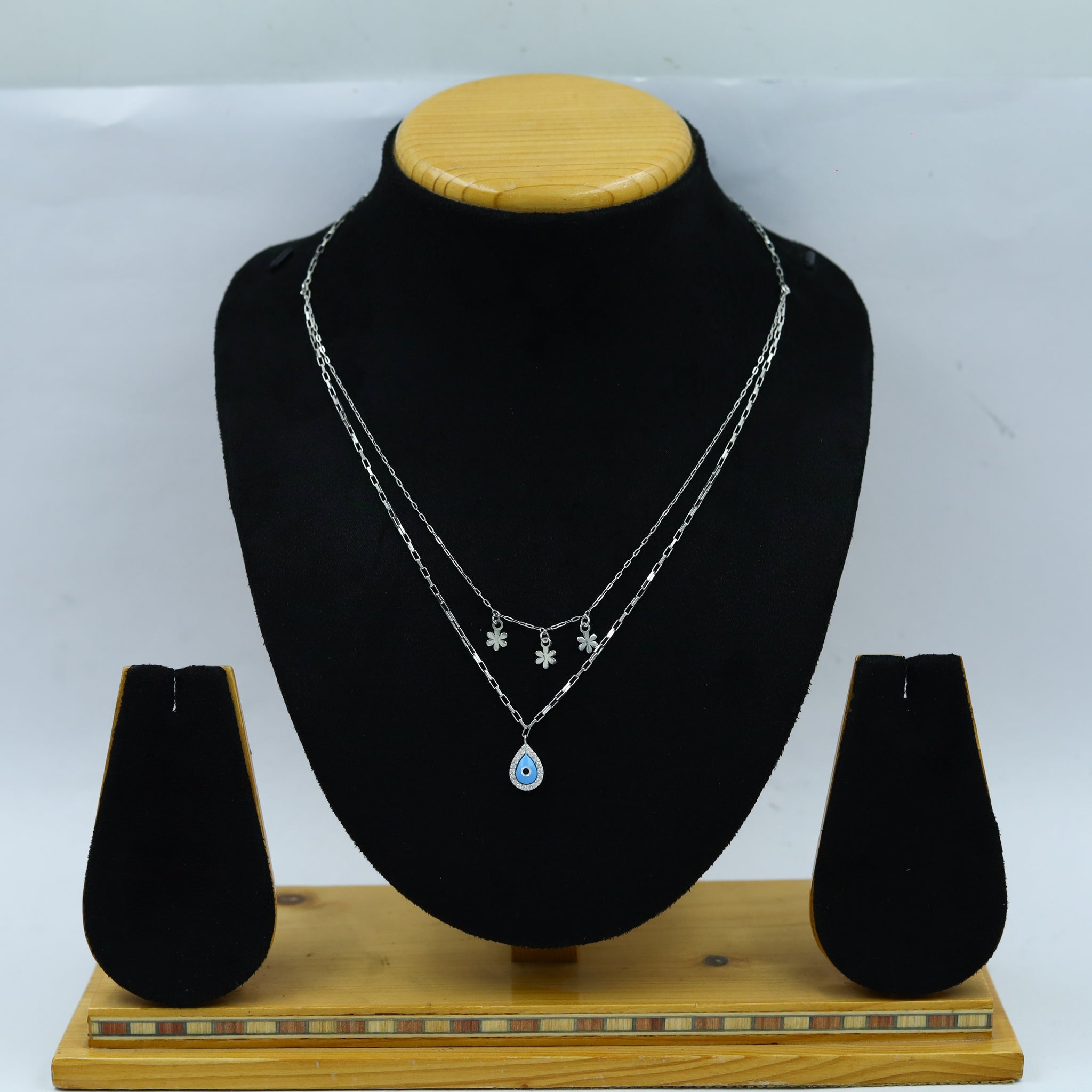 Pure 925 Hallmarked Silver Pendant Set 14458-22