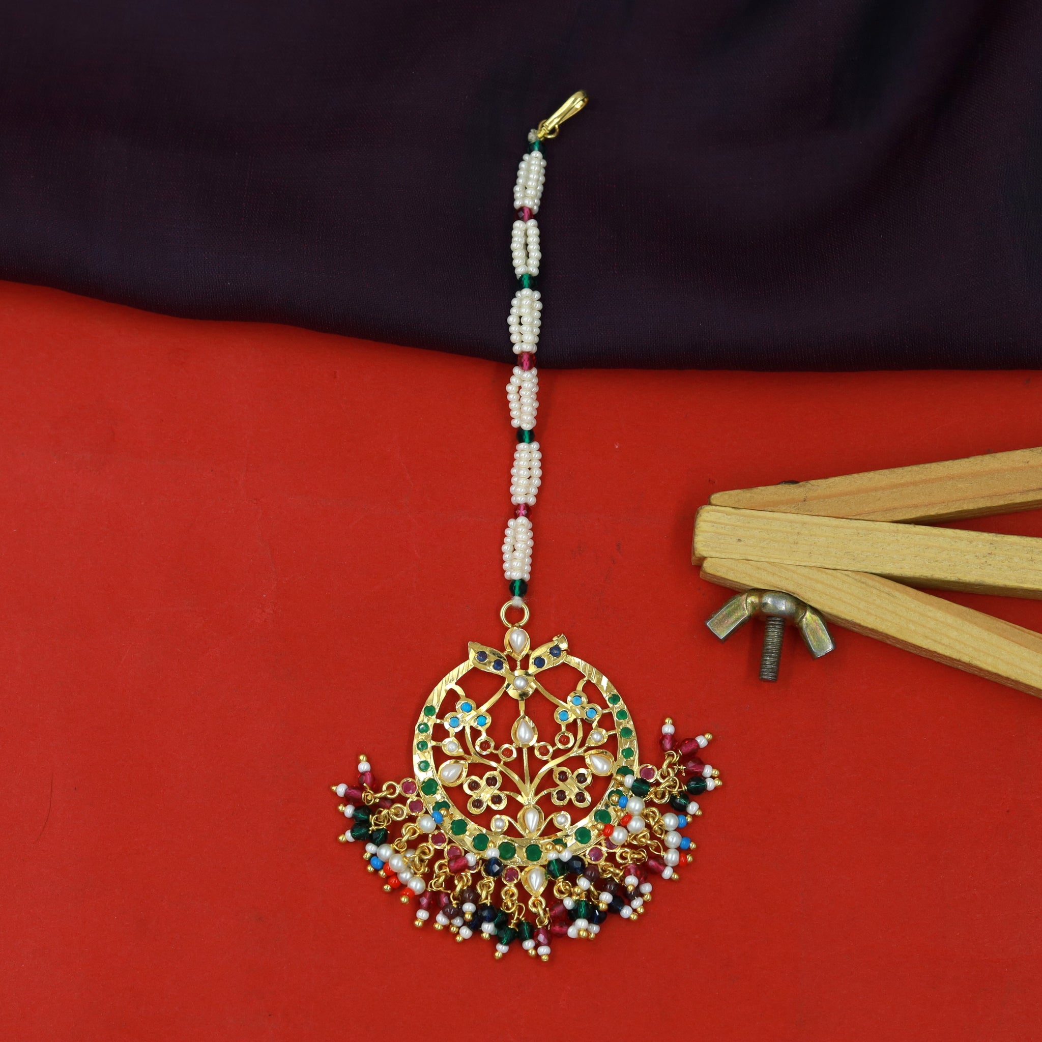 Jadau Maang Tikka 16987-48