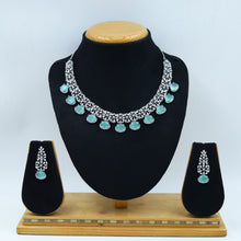 Round Neck Zircon/AD Necklace Set 11909-69