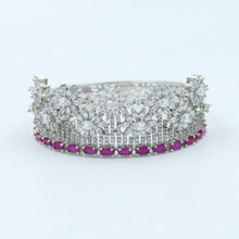 Ruby Color Silver Plated Zircon/AD Bracelet 1990-6055