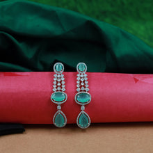 Round Neck 2 Line Zircon/AD Necklace Set 16609-31