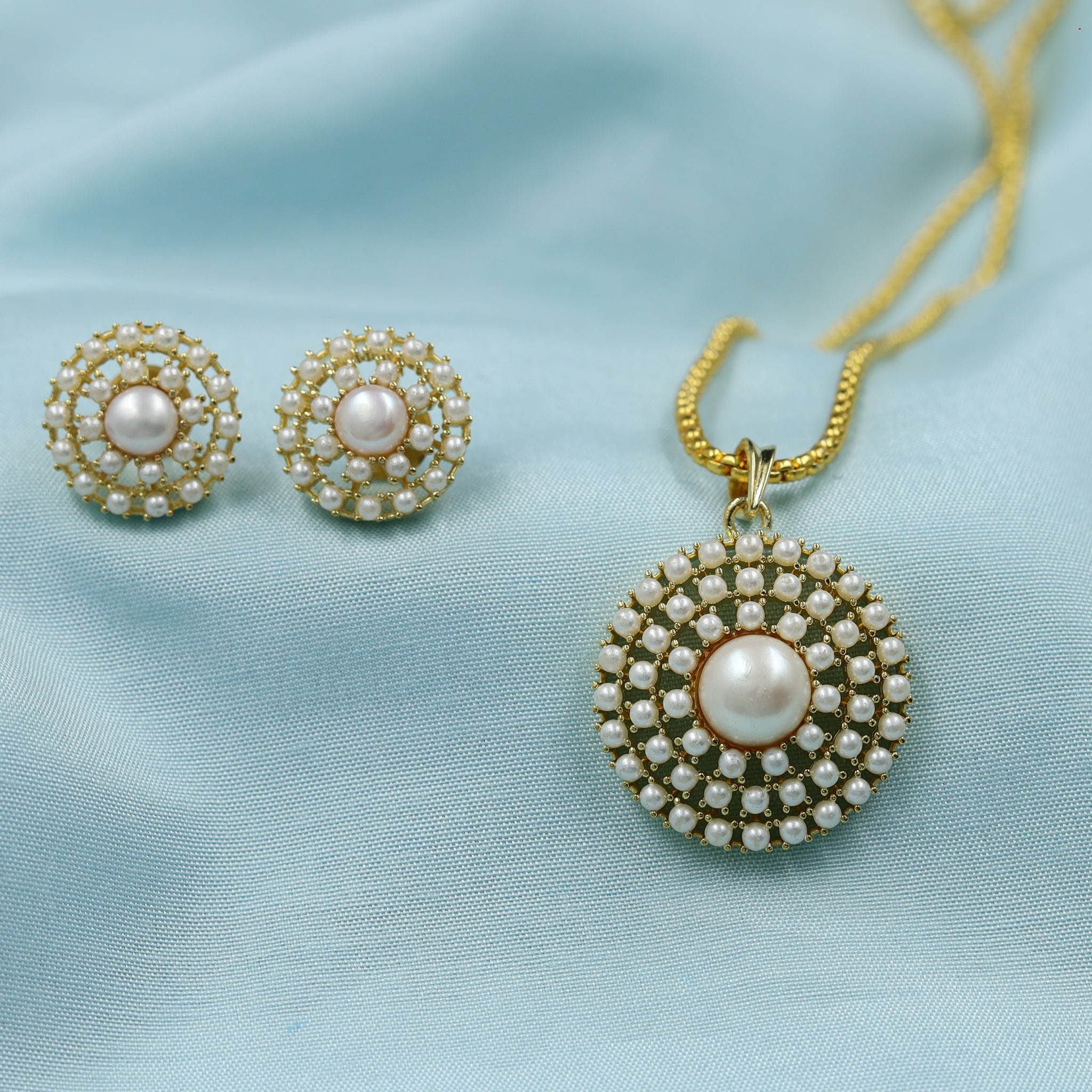 Light Jadau Pendant Set 11364-48