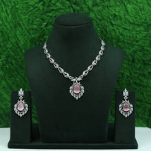 Round Neck Zircon/AD Necklace Set 16562-69