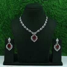 Round Neck Zircon/AD Necklace Set 16562-69