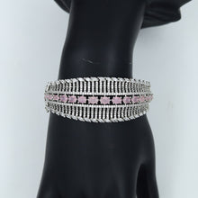 Stylish Zircon/AD Silver Plated Bracelet 16576-3723