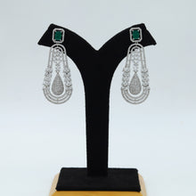 Silver Plated Zircon/AD Earring Danglers 10857-6624