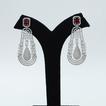 Silver Plated Zircon/AD Earring Danglers 10857-6624