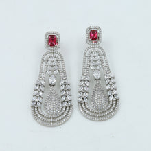 Silver Plated Zircon/AD Earring Danglers 10857-6624