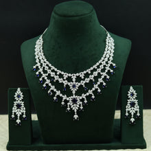 Round Neck Zircon/AD Necklace Set 12945-31