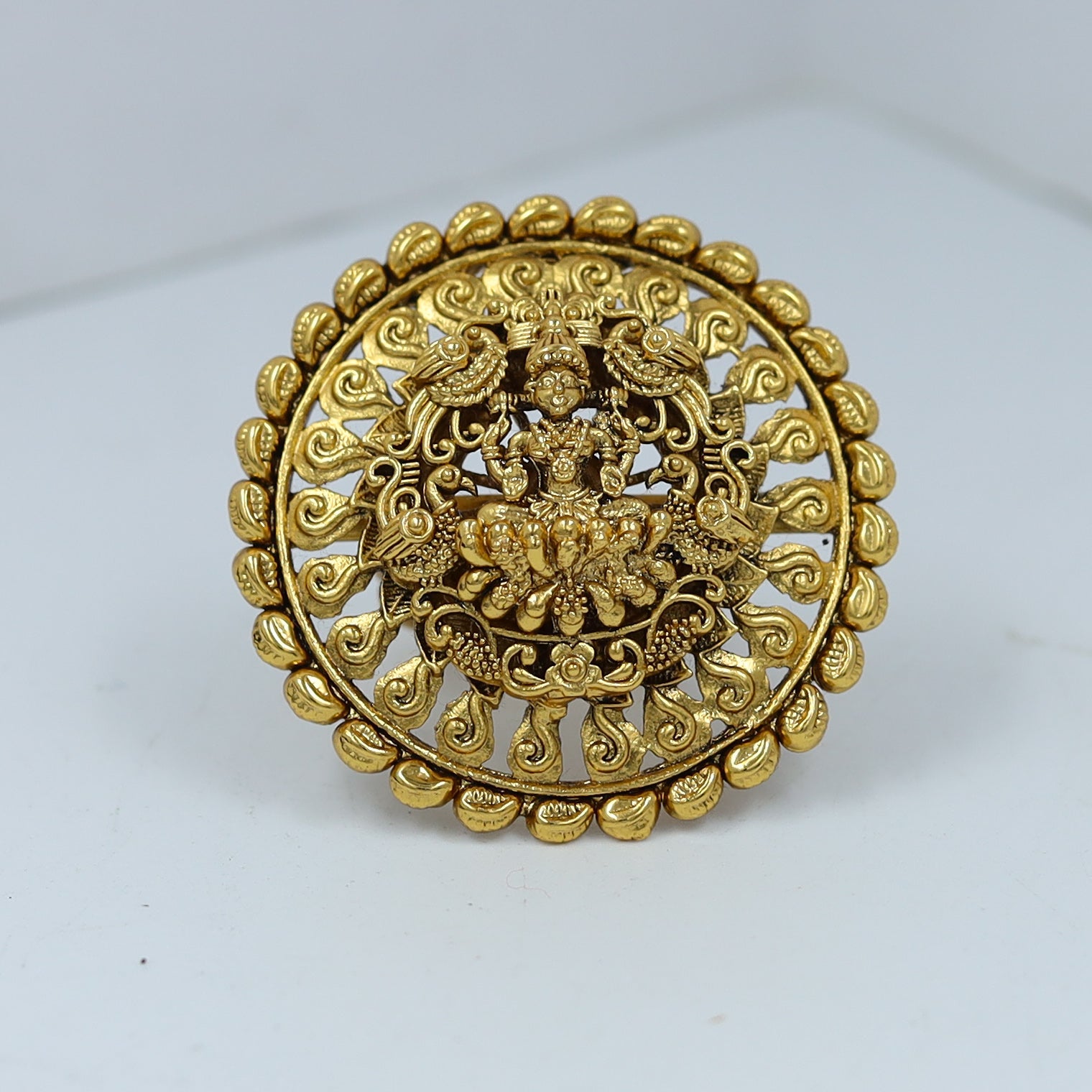 Antique Gold Finish Ring 10310-28