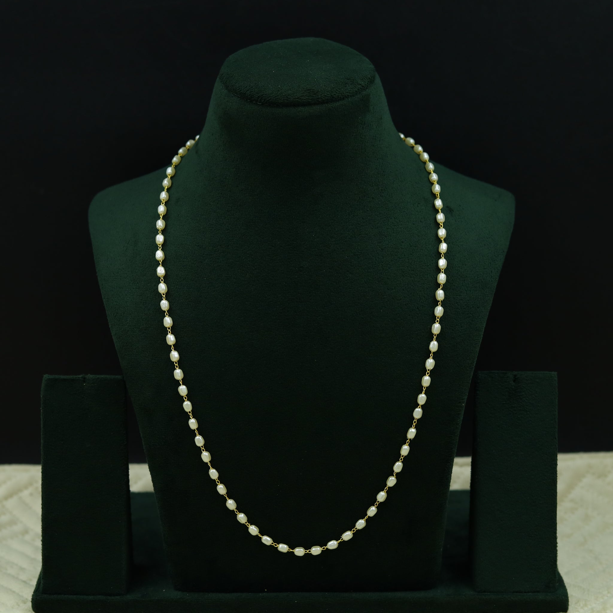 Long Neck Pearl Necklace Set 12852-31