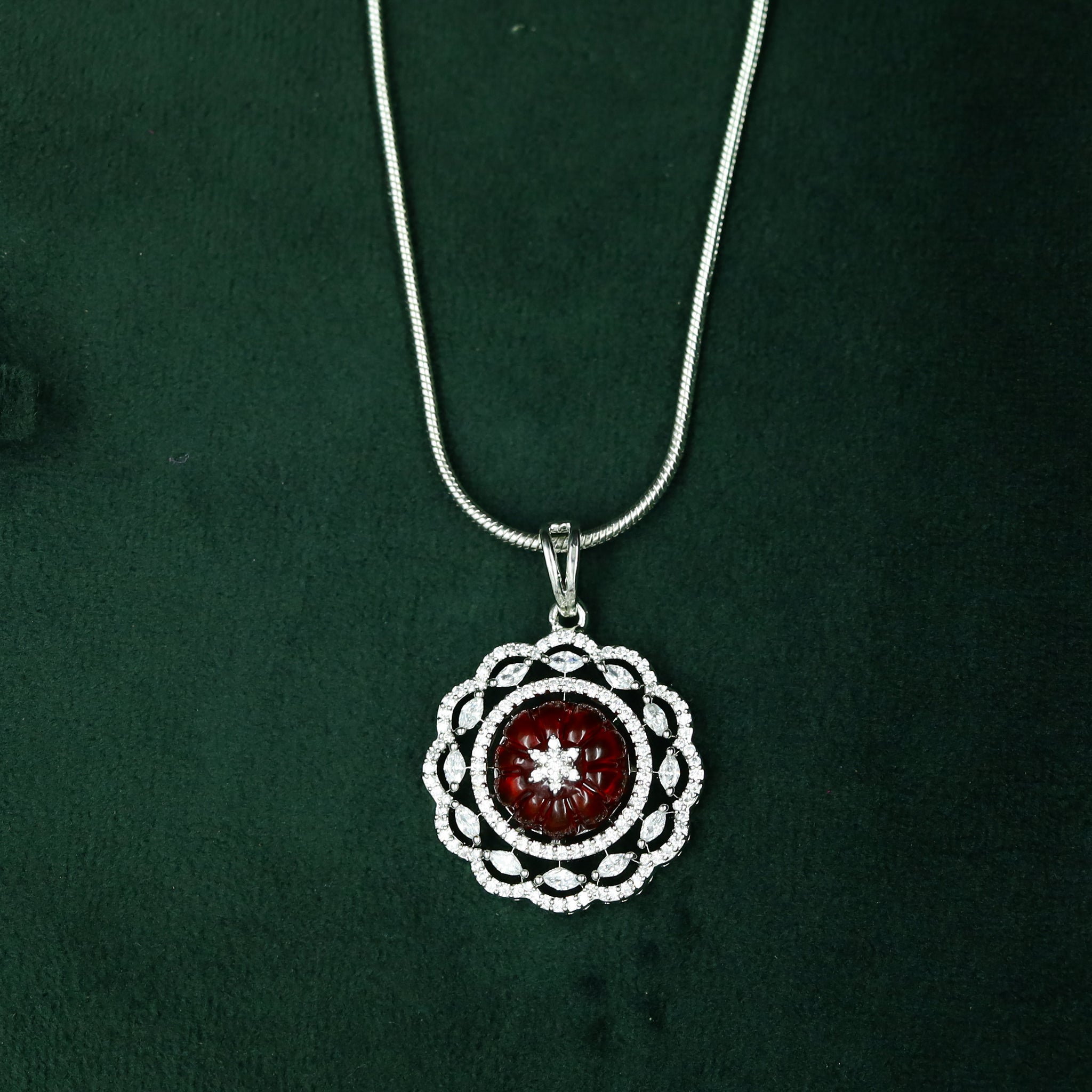 Medium Zircon/AD Pendant Set 12921-31
