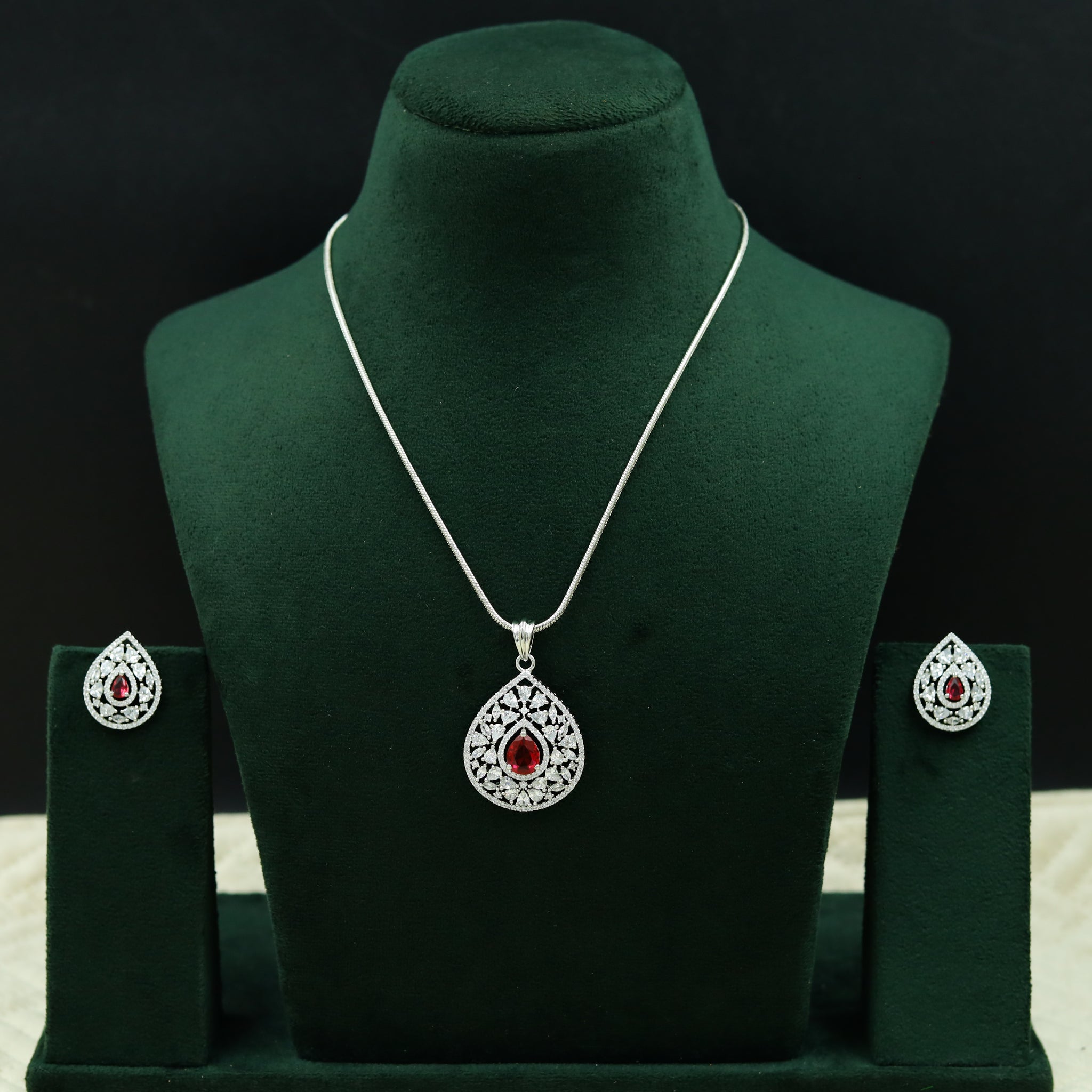 Medium Zircon/AD Pendant Set 12907-31