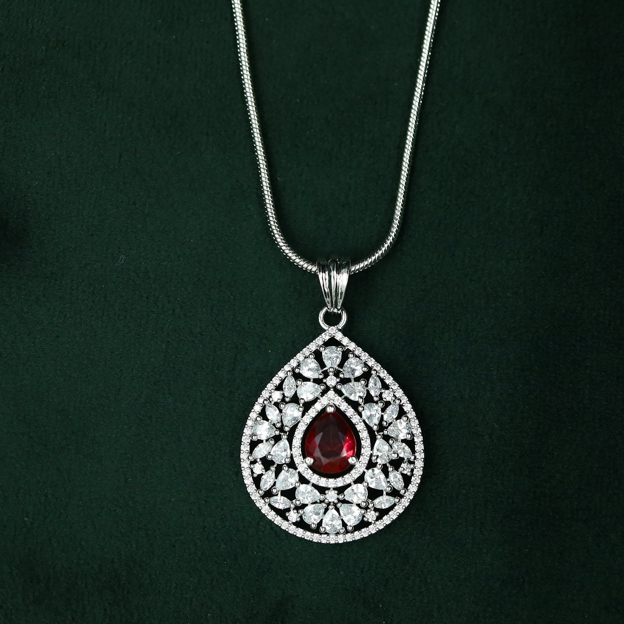 Medium Zircon/AD Pendant Set 12907-31