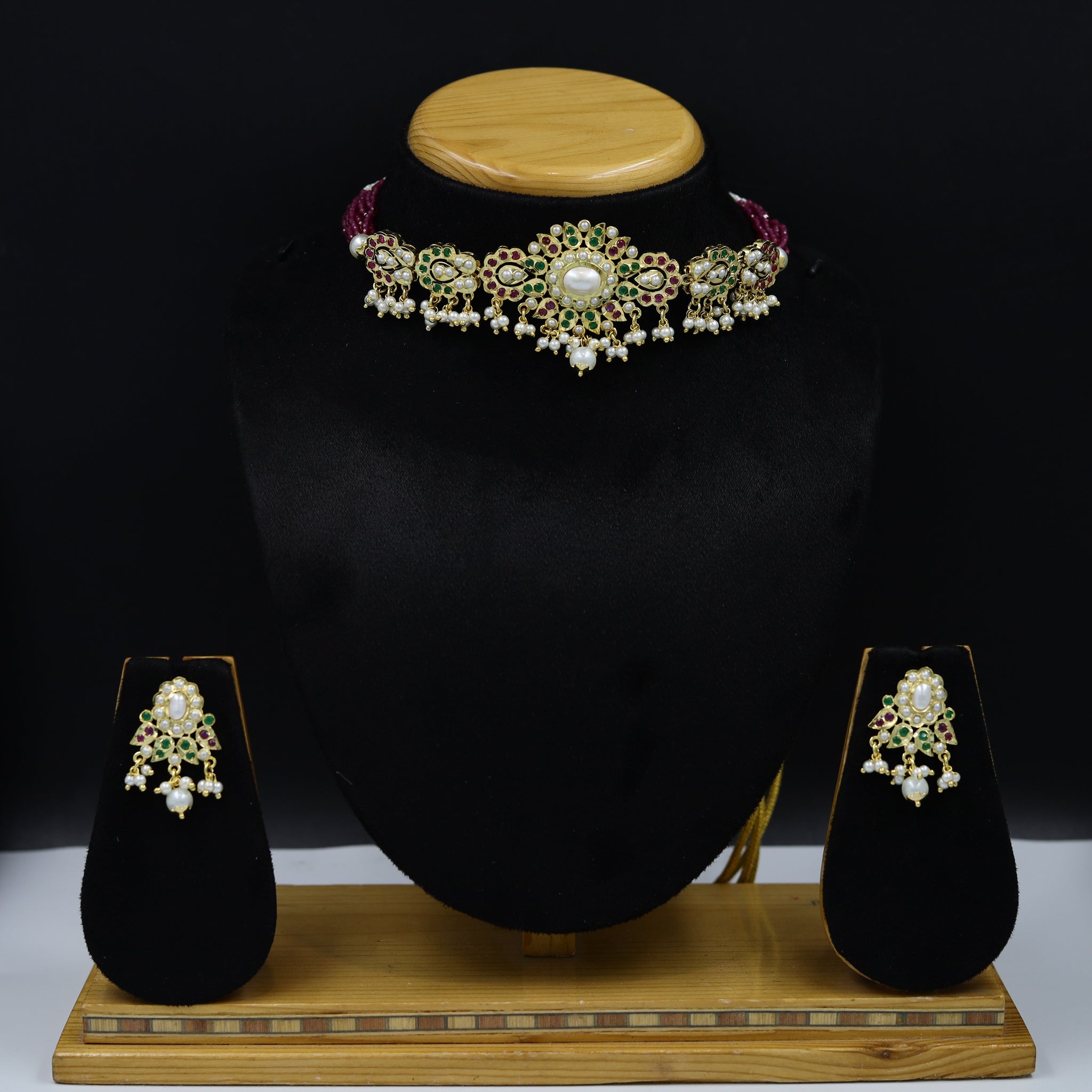 Choker Jadau Necklace Set 11355-48