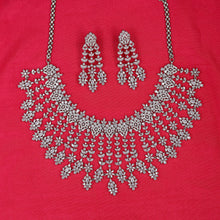 Round Neck Zircon/AD Necklace Set 10790-69