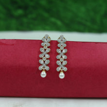 Round Neck Pearl Zircon/AD Necklace Set 16593-31