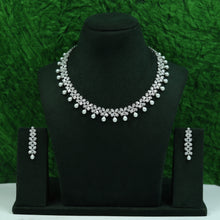 Round Neck Pearl Zircon/AD Necklace Set 16593-31