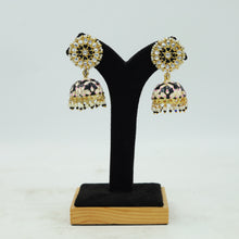 Black Kundan Earring 6984-0248