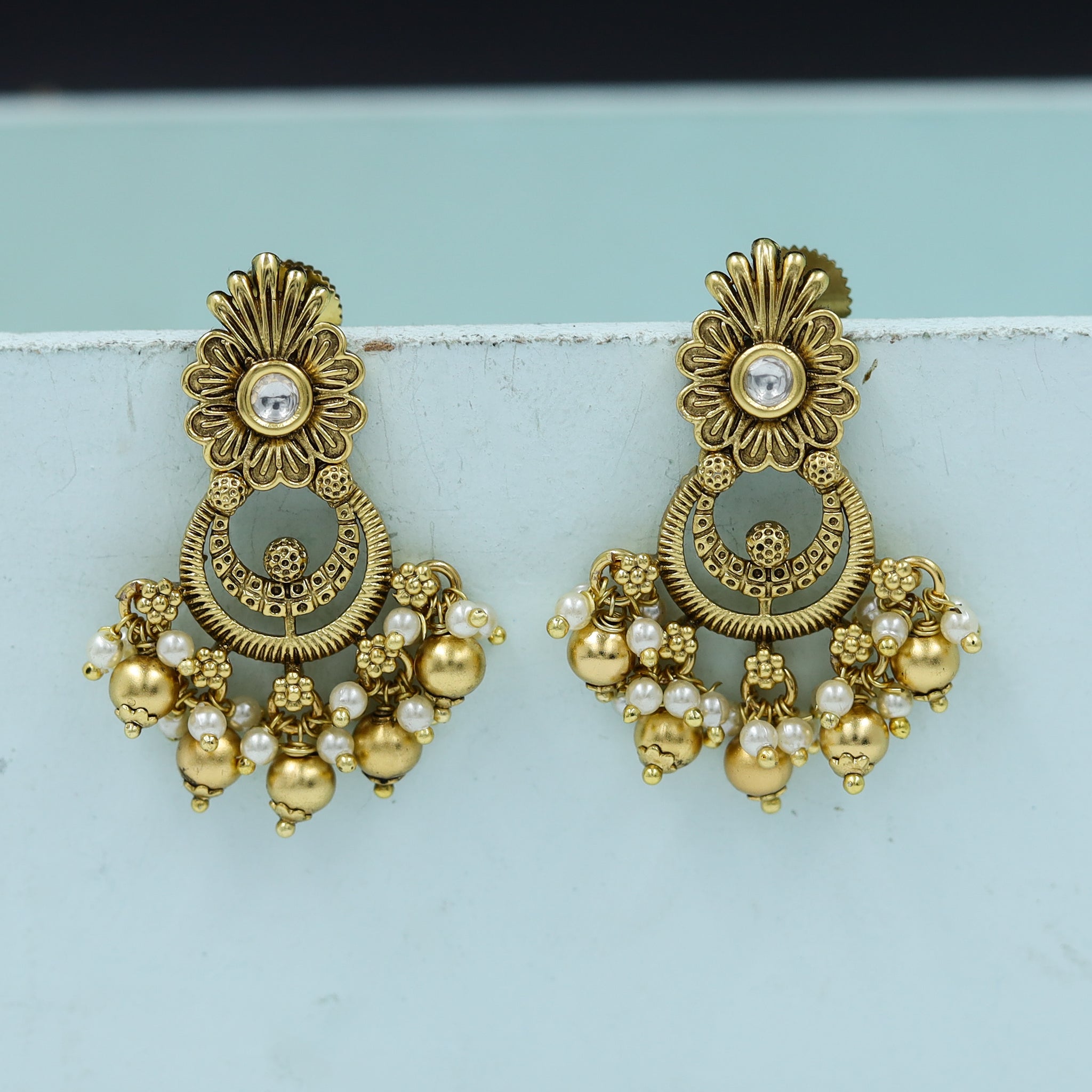 Chandbali Antique Earring 10251-28