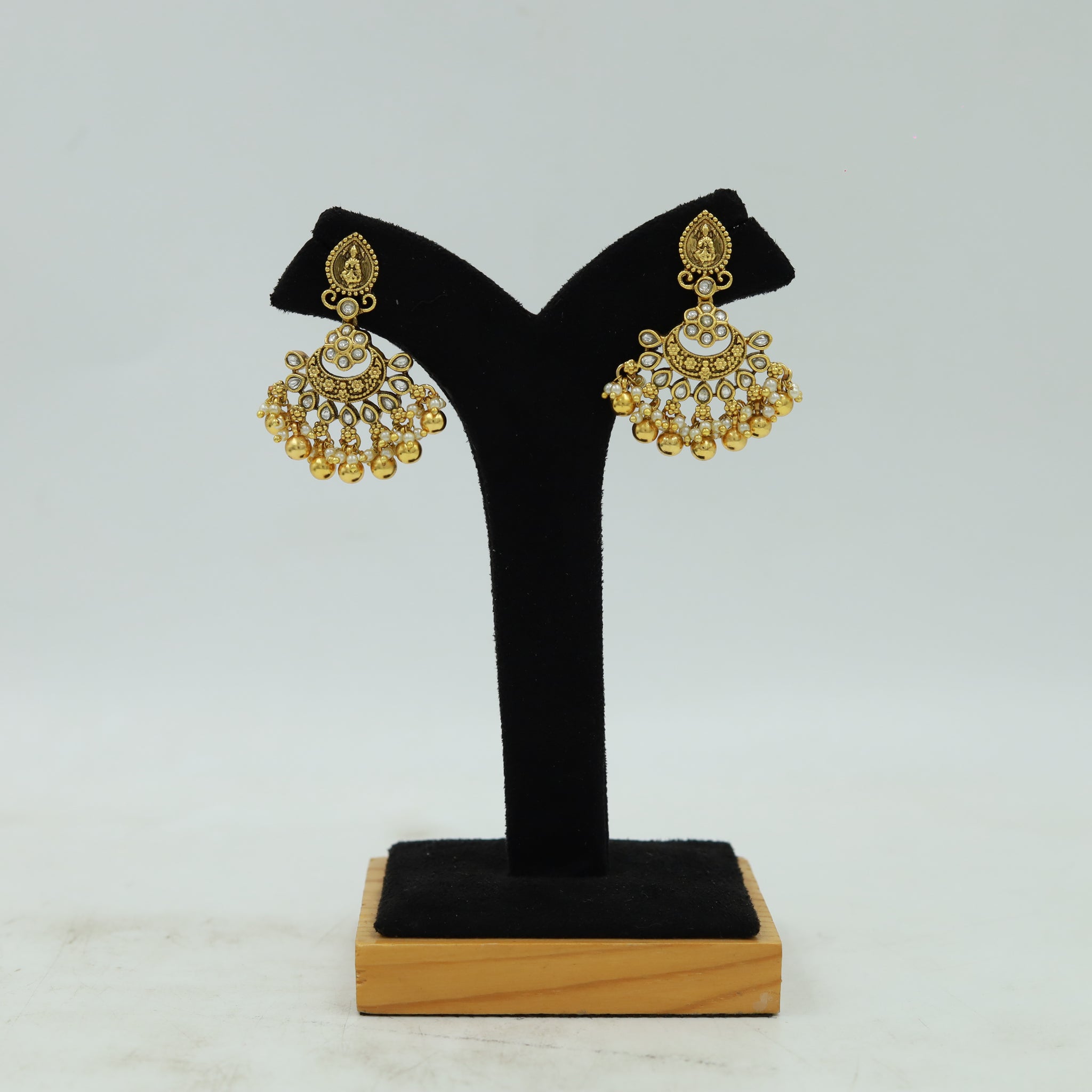 Chandbali Temple Earring 16781-28