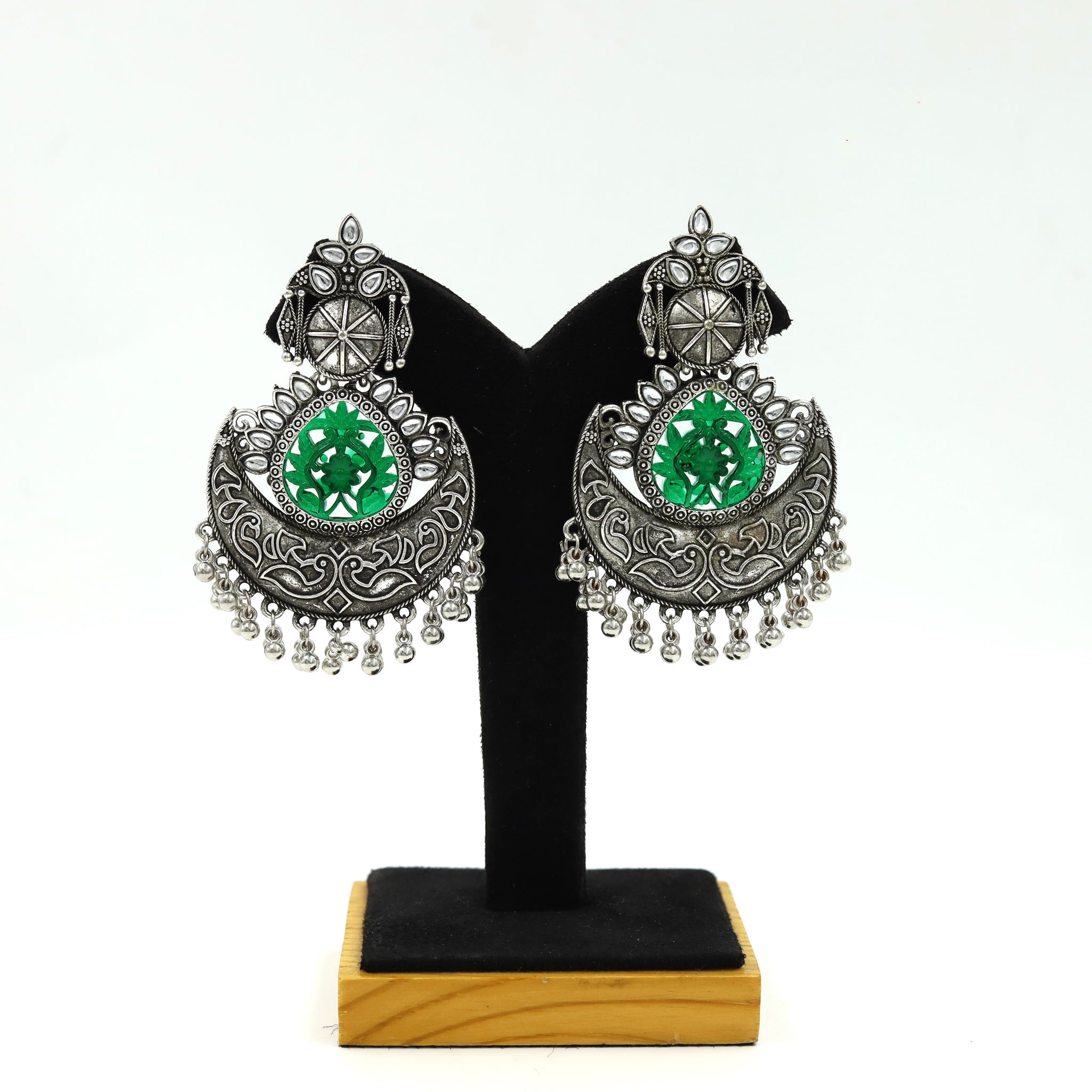 Chandbali Oxidized Earring 13199-33