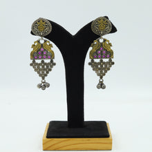 Ruby Oxidized Earring