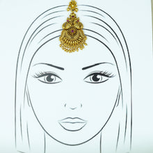 Antique Gold Finish Maang Tikka 12423-28
