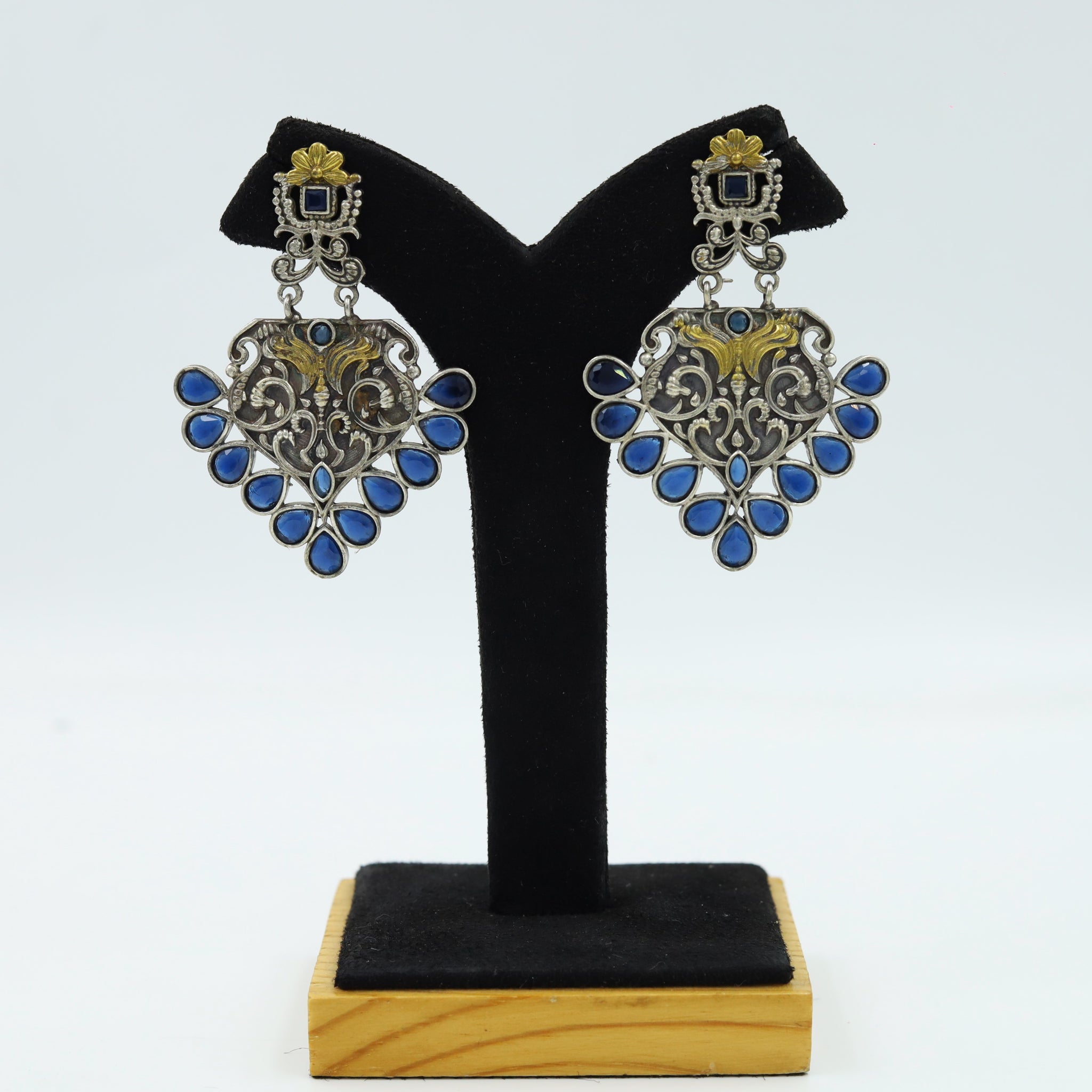 Blue Oxidized Earring 11823-8019