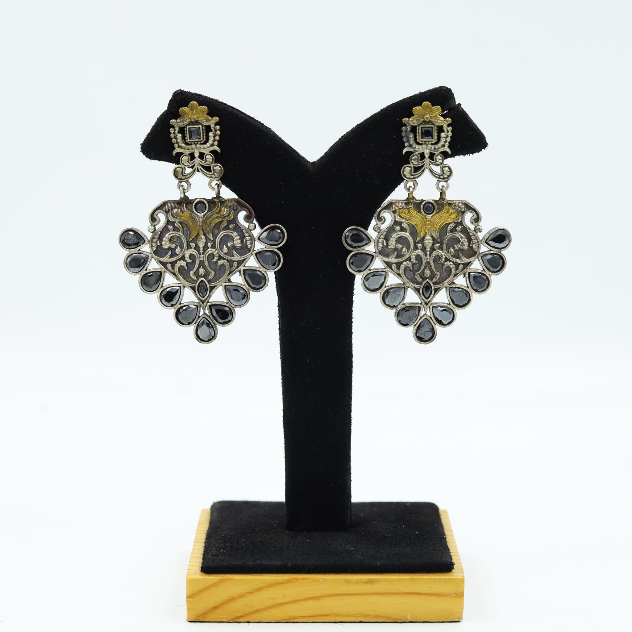 Black Oxidized Earring