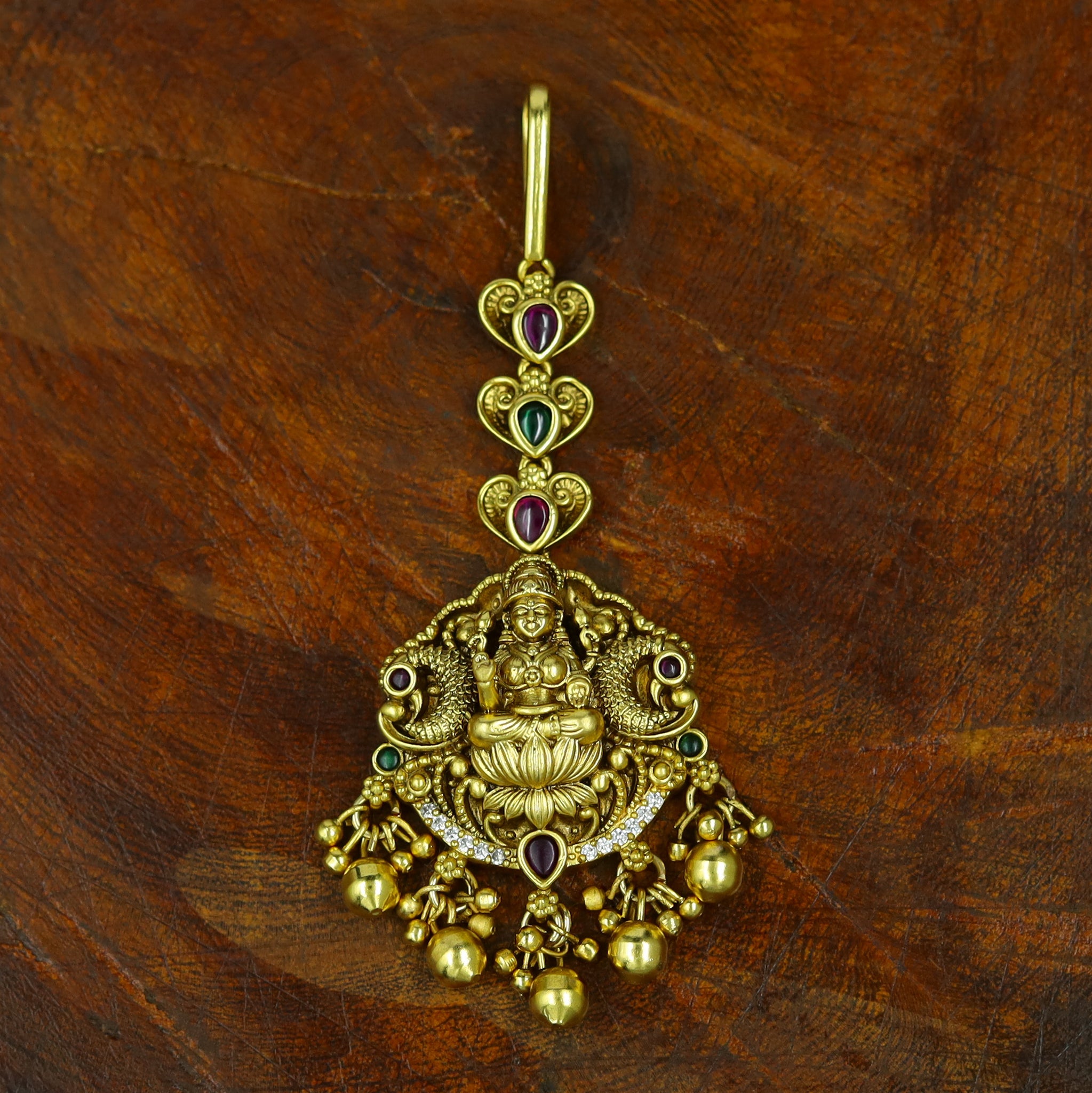 Antique Gold Finish Maang Tikka 12419-28