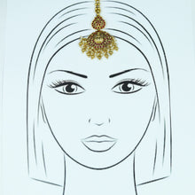 Antique Gold Finish Maang Tikka 12413-28