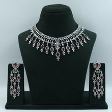 Round Neck Zircon/AD Necklace Set 9929-R