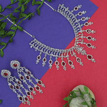Round Neck Zircon/AD Necklace Set 9929-R