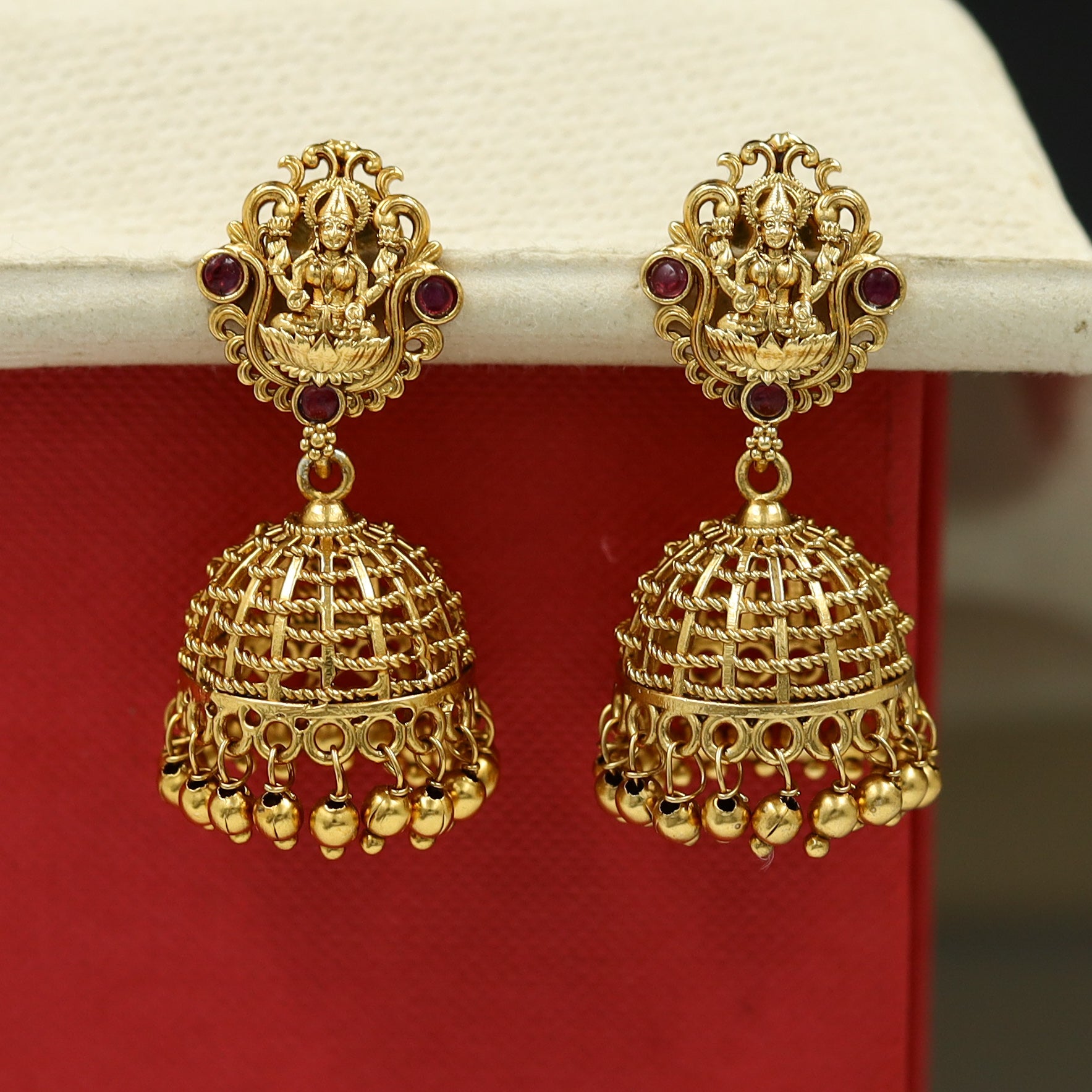 Jhumki Temple Earring 11159-33